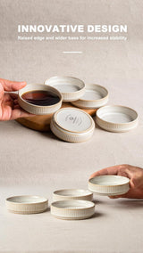 Famiware Star - Platos hondos de cerámica (6 unidades)