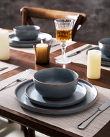 Famiware Mercury 18-Piece Stoneware Dinnerware Set, Service for 6