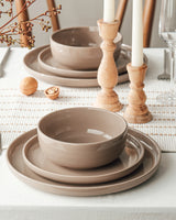 Juego de vajilla de gres Famiware Milkyway de 12 piezas, servicio para 4
