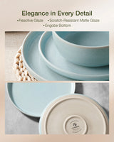 Famiware Milkyway Reactive 12-Piece Stoneware Dinnerware Set, Service for 4
