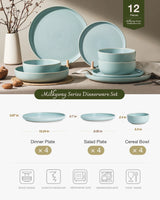 Famiware Milkyway Reactive 12-Piece Stoneware Dinnerware Set, Service for 4