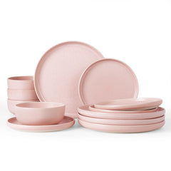 Famiware Milkyway Reactive 12-Piece Stoneware Dinnerware Set, Service for 4