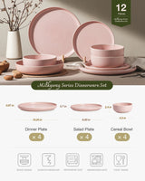 Famiware Milkyway Reactive 12-Piece Stoneware Dinnerware Set, Service for 4