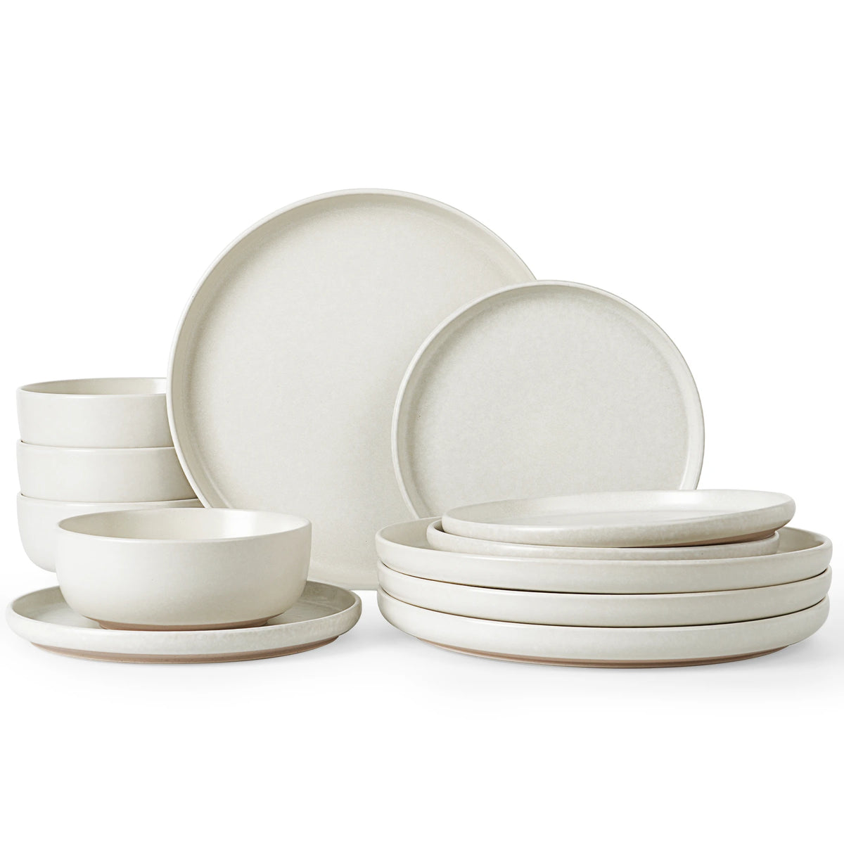 Famiware Milkyway Reactive 12-Piece Stoneware Dinnerware Set, Service for 4