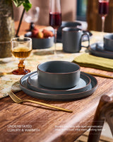 Famiware Nebula Ridge 12-Piece Stoneware Dinnerware Set, Service for 4