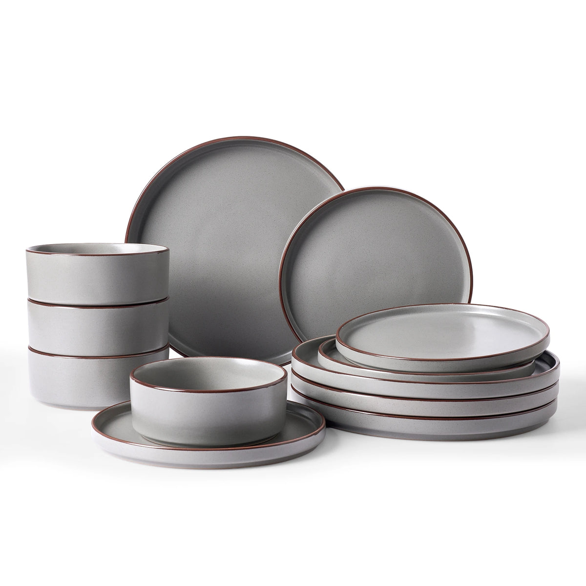 Famiware Nebula Ridge 12-Piece Stoneware Dinnerware Set, Service for 4