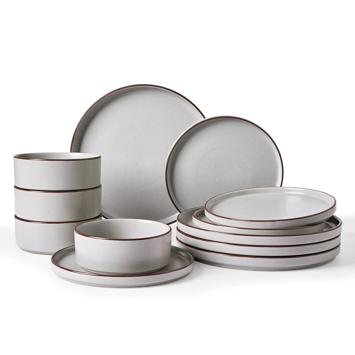 Famiware Nebula Ridge 12-Piece Stoneware Dinnerware Set, Service for 4