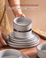 Famiware Nebula Ridge 12-Piece Stoneware Dinnerware Set, Service for 4