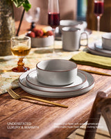 Famiware Nebula Ridge 12-Piece Stoneware Dinnerware Set, Service for 4