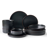 Famiware Nebula Ridge 12-Piece Stoneware Dinnerware Set, Service for 4