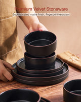 Famiware Nebula Ridge 12-Piece Stoneware Dinnerware Set, Service for 4