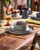 Famiware Nebula Ridge 12-Piece Stoneware Dinnerware Set, Service for 4