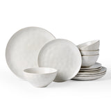Famiware Ocean Round 12-Piece Stoneware Dinnerware Set, Service for 4