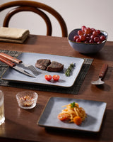 Famiware Ocean Square 12-Piece Stoneware Dinnerware Set, Service for 4