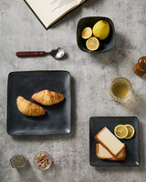 Famiware Ocean Square 12-Piece Stoneware Dinnerware Set, Service for 4