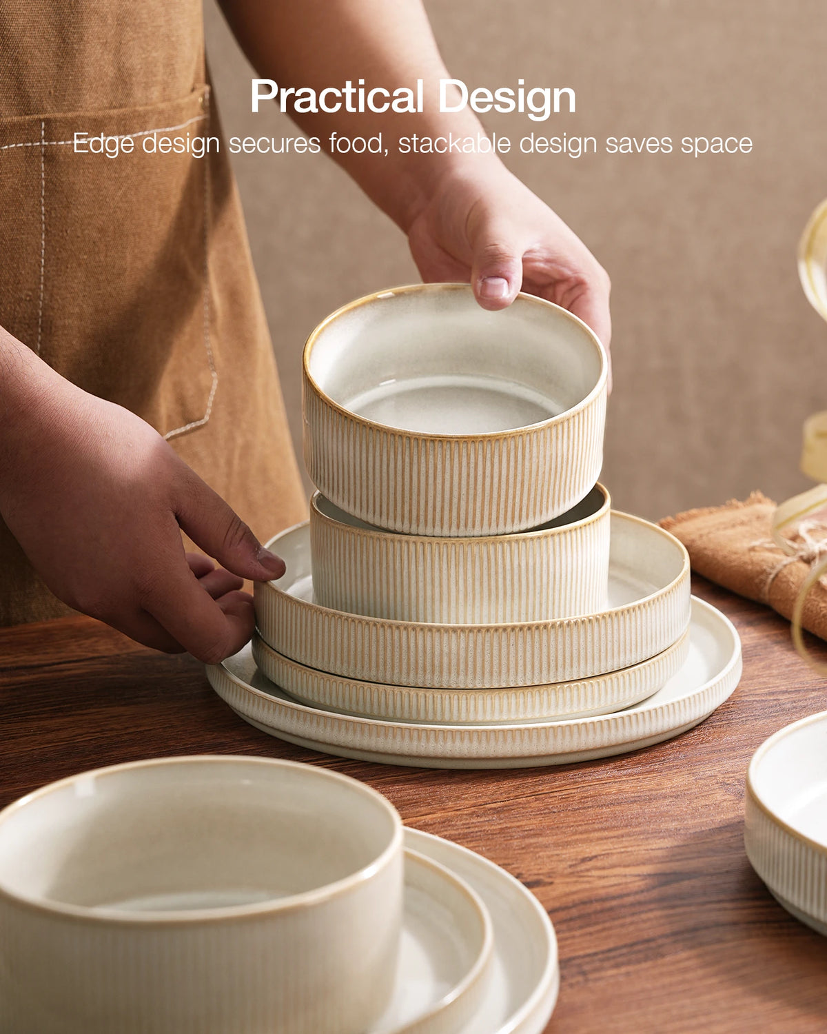 Famiware Star 12-Piece Stoneware Dinnerware Set, Service for 4
