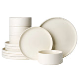 Famiware Star 12-Piece Porcelain Dinnerware Set, Service for 4