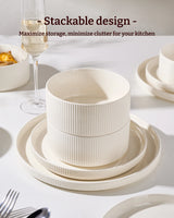 Famiware Star 12-Piece Porcelain Dinnerware Set, Service for 4