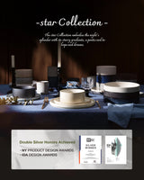 Famiware Star 12-Piece Stoneware Dinnerware Set, Service for 4