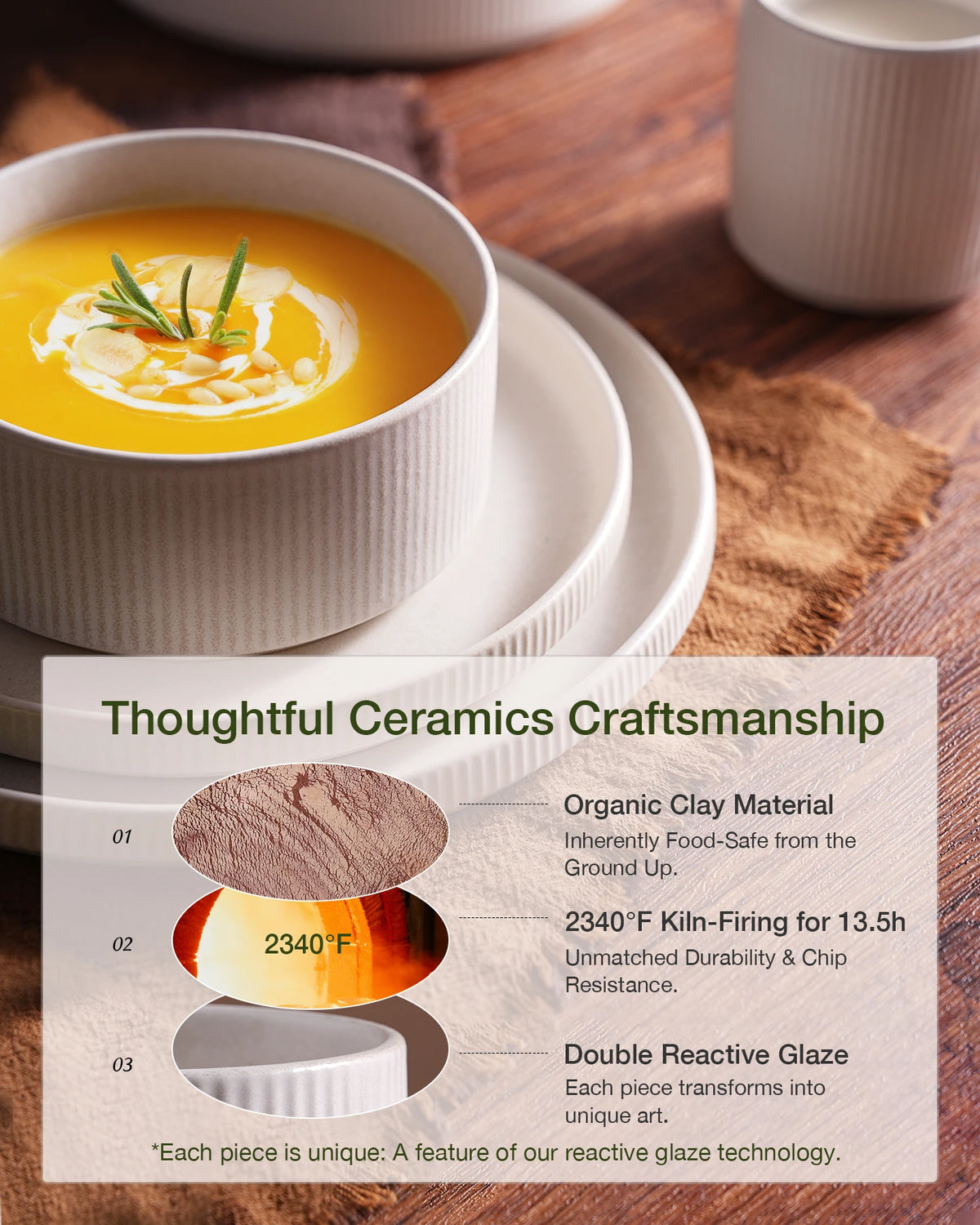 Famiware Star 12-Piece Stoneware Dinnerware Set, Service for 4
