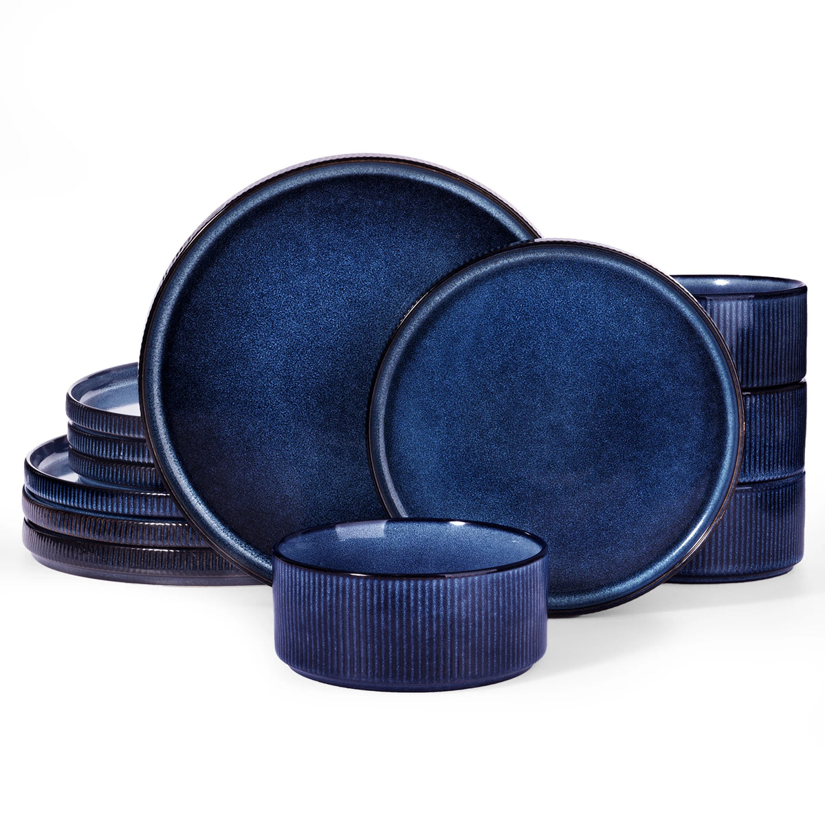 Famiware Star 12-Piece Stoneware Dinnerware Set, Service for 4