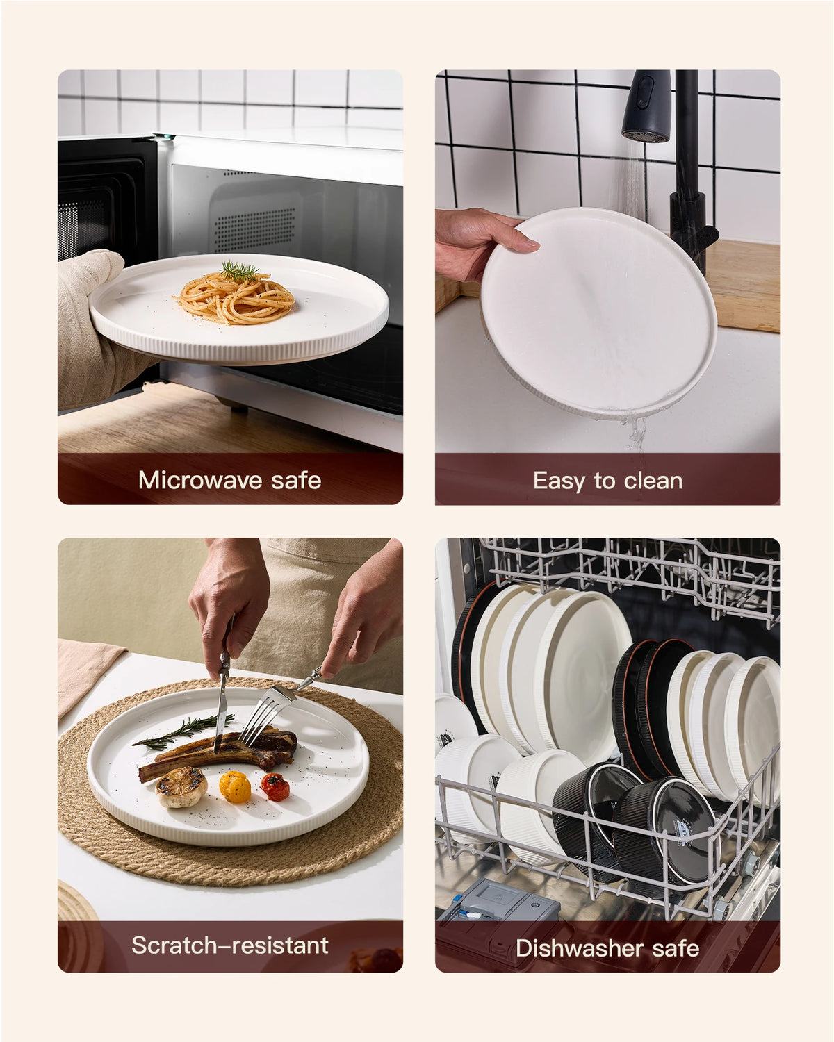 Famiware Star 12-Piece Porcelain Dinnerware Set, Service for 4