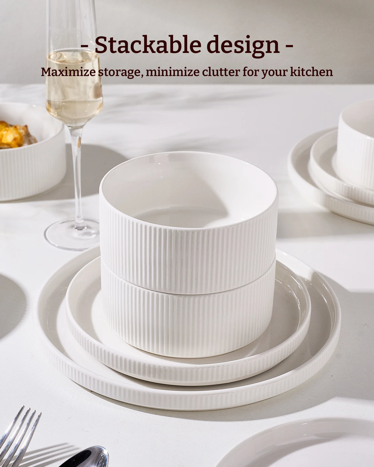 Famiware Star 12-Piece Porcelain Dinnerware Set, Service for 4