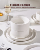Famiware Star 12-Piece Porcelain Dinnerware Set, Service for 4
