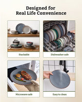 Famiware Venus 12-Piece Stoneware Dinnerware Set, Service for 4