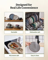 Famiware Venus 12-Piece Stoneware Dinnerware Set, Service for 4