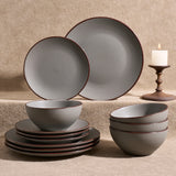 Famiware Venus 12-Piece Stoneware Dinnerware Set, Service for 4
