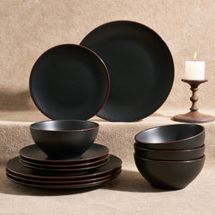 Famiware Venus 12-Piece Stoneware Dinnerware Set, Service for 4