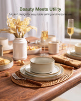Famiware Star 18-Piece Stoneware Dinnerware Set, Service for 6