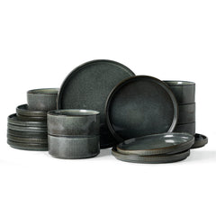 Famiware Star 18-Piece Stoneware Dinnerware Set, Service for 6