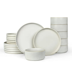 Famiware Star 18-Piece Stoneware Dinnerware Set, Service for 6