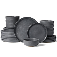 Famiware Milkyway Reactive 24-Piece Stoneware Dinnerware Set, Service for 8