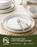 Vajilla de gres Famiware Milkyway de 24 piezas, servicio para 8