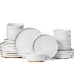 Vajilla de gres Famiware Milkyway de 24 piezas, servicio para 8