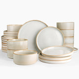 Famiware Star 24-Piece Stoneware Dinnerware Set, Service for 8
