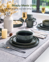 Famiware Star 24-Piece Stoneware Dinnerware Set, Service for 8