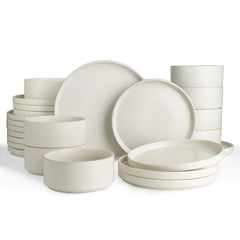 Famiware Star 24-Piece Stoneware Dinnerware Set, Service for 8