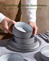 Famiware Star 24-Piece Stoneware Dinnerware Set, Service for 8