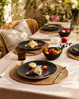 Famiware Aegean 12-Piece Stoneware Dinnerware Set, Service for 4 - Black Coffee - image 5