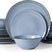 Famiware Aegean 18-Piece Stoneware Dinnerware Set, Service for 6 - Blue Grey - image 1