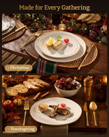 Famiware Aegean 18-Piece Stoneware Dinnerware Set, Service for 6 - Cappuccino White - image 7