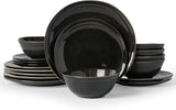 Famiware Aegean 24-Piece Stoneware Dinnerware Set, Service for 8 - Black Coffee - image 1