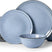Famiware Aegean 24-Piece Stoneware Dinnerware Set, Service for 8 - Blue Grey - image 1