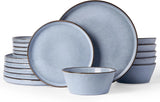Famiware Annecy 18-Piece Stoneware Dinnerware Set, Service for 6 - Reactive Blue - image 1
