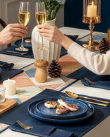 Famiware Constellation 18-Piece Stoneware Dinnerware Set - Abyssal Blue - 02