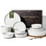 Famiware Constellation 18-Piece Stoneware Dinnerware Set - White - 01